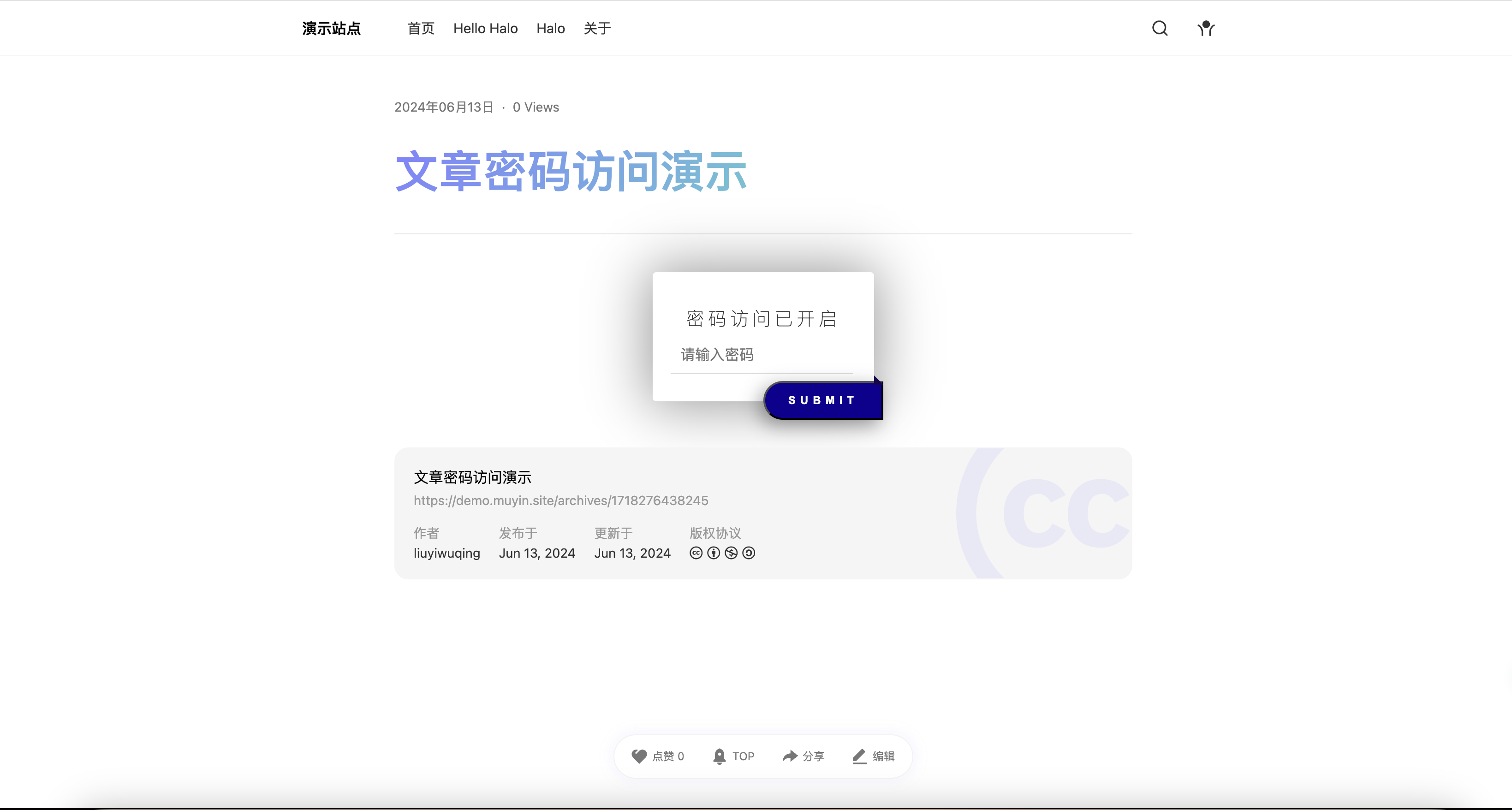 文章密码访问演示.png